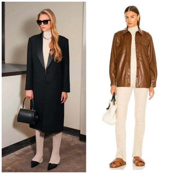 Anine Bing 100% Wool Ribbed Val Pants Size Medium - Picture 6 of 14